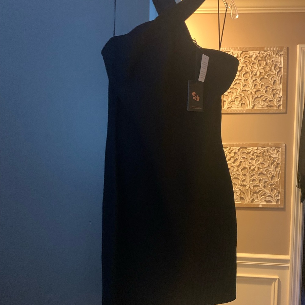 Sincerely Jules Black Sheath Halter Dress